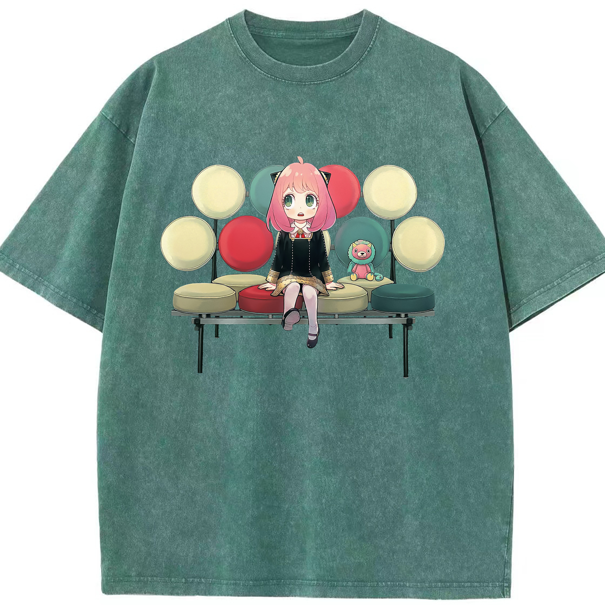 （画像用） SPY×FAMILY间谍家家酒 綿100% ヴィンテージ風 半袖Tシャツ（フロントプリント）